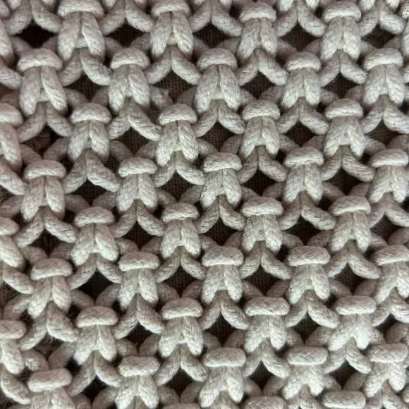 Boho Crochet Cream Macramé Clutch Bag Festival Zipper Purse Summer - Picture 5 of 13